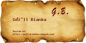 Gáll Bianka névjegykártya
