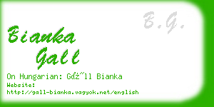 bianka gall business card
